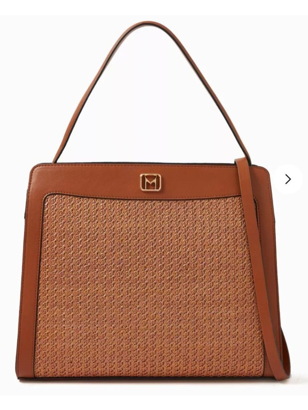 NWT Marella Loggia Tonal top Handle Shoulder Crossbody Bag Tan [jb]